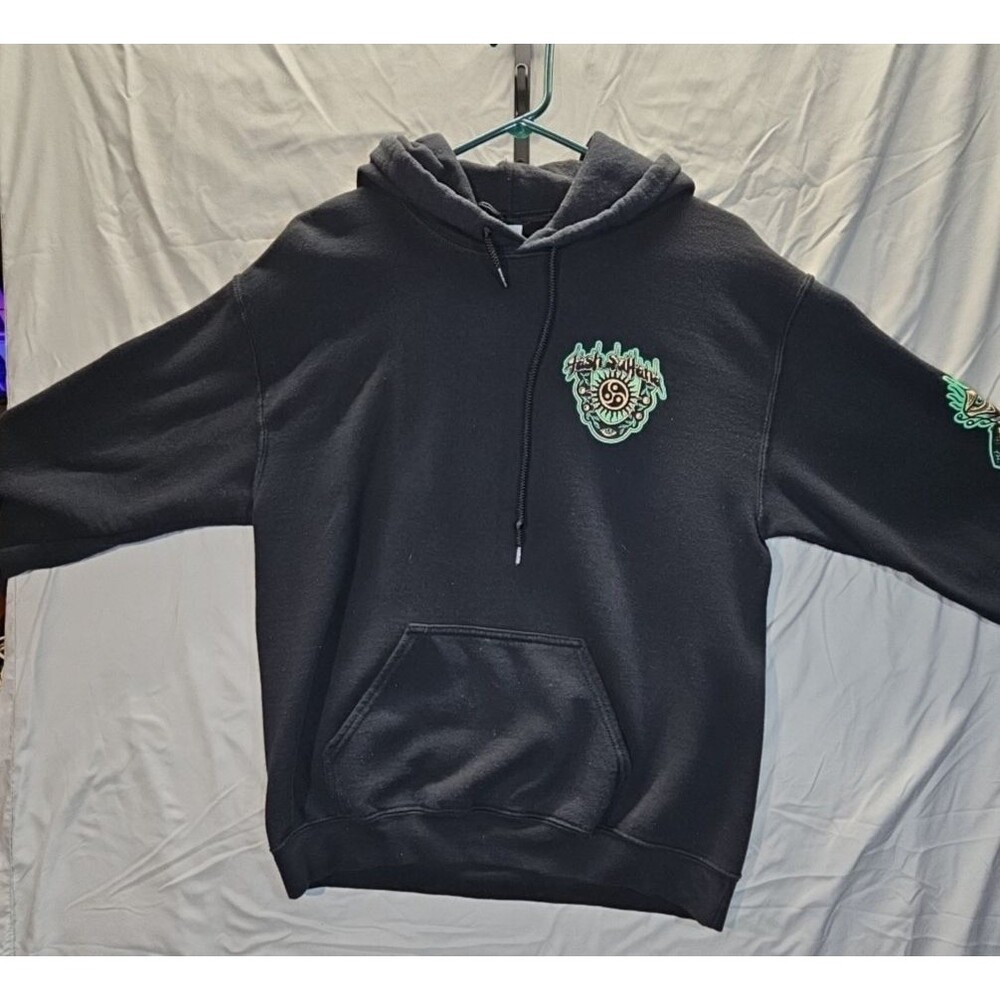 Terra Firma Graphic Hoodie Gildan Heavy Blend Black Mens Medium Sleeve Print